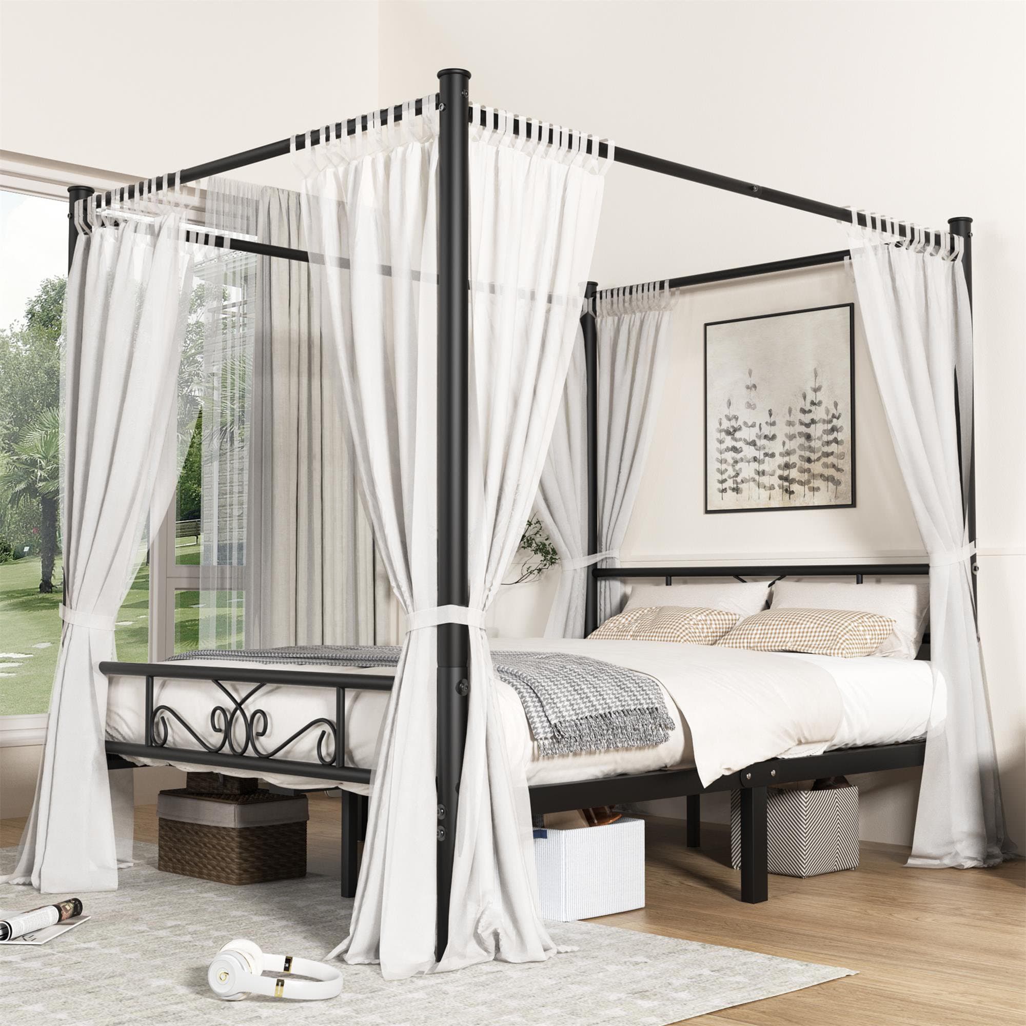 Red Barrel Studio Harukazu Metal Canopy Bed Frame & Reviews | Wayfair
