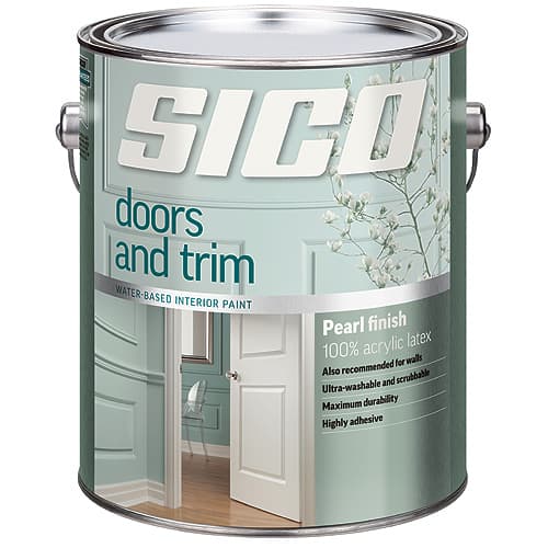 SICO Interior Paint for Doors and Trim - 100% Acrylic Latex - Pearl ...