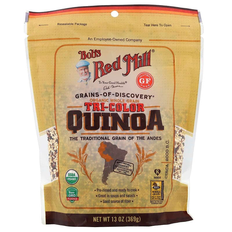 Organic Tri-Color Quinoa, Whole Grain, 13 oz (369 g)