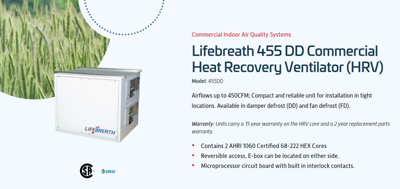 Buy Lifebreath Commercial ventilators - HRV and ERV