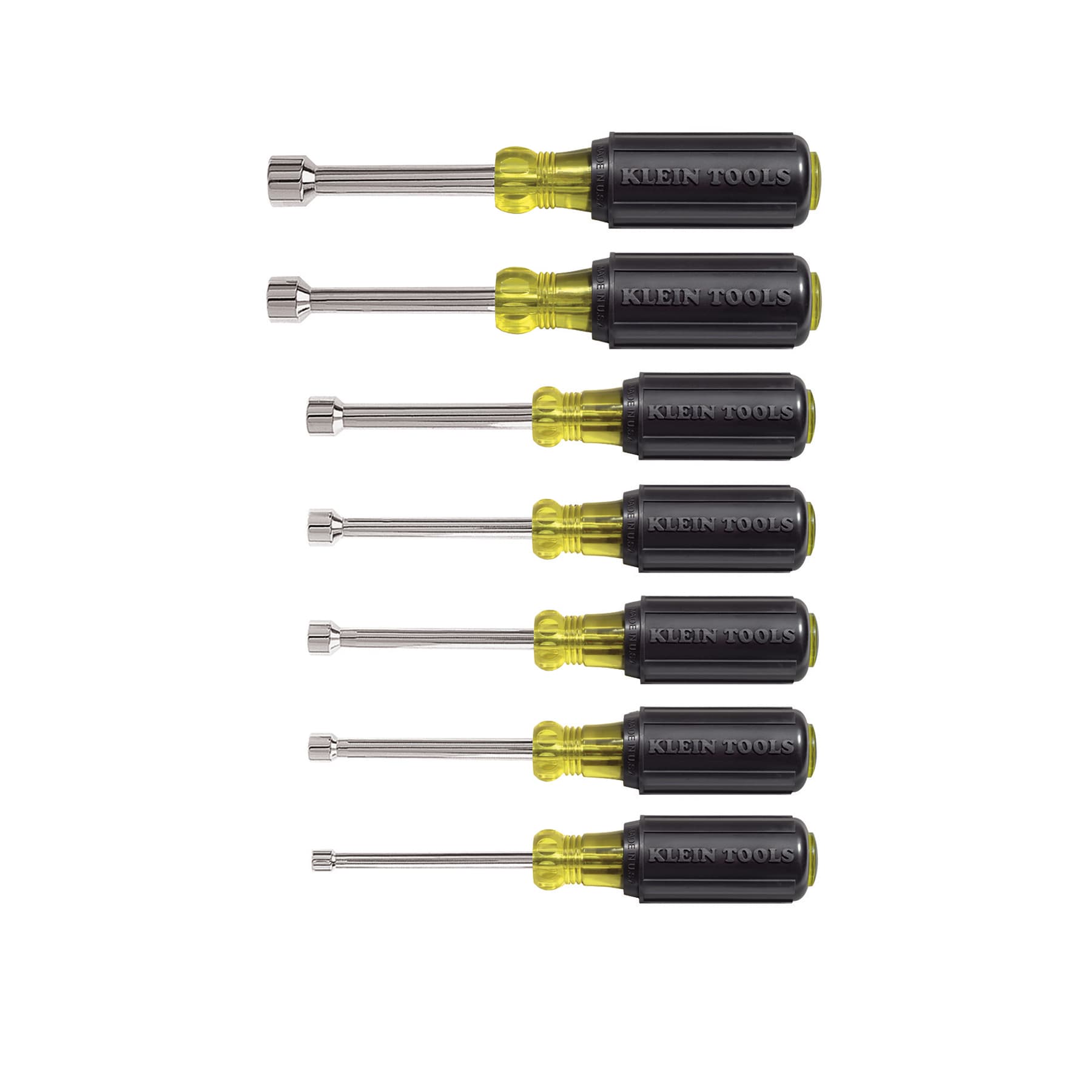 Nut Driver Set, 3-Inch Shafts, Cushion-Grip™, 7-Piece - 631 | Klein Tools