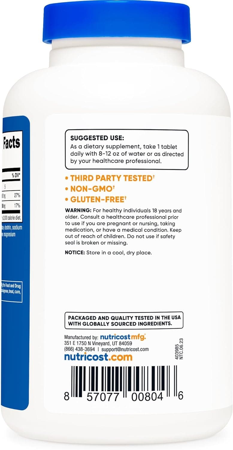 Nutricost Sodium Chloride 1000mg, 240 Tablets | Egypt Vitamins