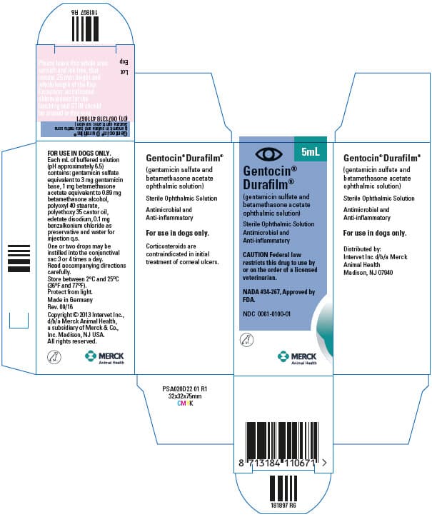 GENTOCIN DURAFILM- gentamicin sulfate and betamethasone acetate solution