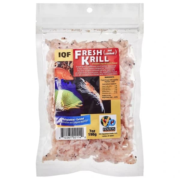 V2O Krill IQF Bag - 4oz | Premium Frozen Fish Food