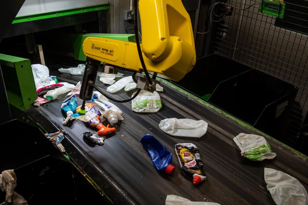 Recycleye showcasing AI-powered waste-sorting robots at IFAT, following ...