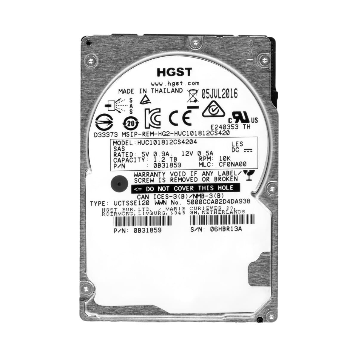 Hard+Drive+HGST+Ultrastar+C10K1800+HUC101812CS4204+1.2TB+10K+128MB+SAS ...