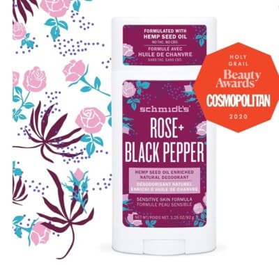 Schmidts Rose Black Pepper Hemp Seed Natural Deodorant Full ...