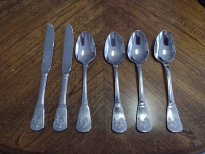 4 Lg Table Spoons & 2 Butter Knifes Cuisinart Elite FRENCH ROOSTER ...
