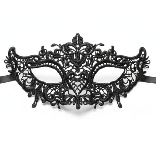 Mystique Black Lace Masquerade Eye Mask Fancy Dress Party Event Cosplay ...