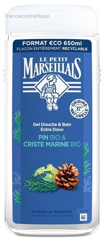 Le Petit Marseillais Gel Douche & Bain Extra Doux Pin Bio & Criste ...