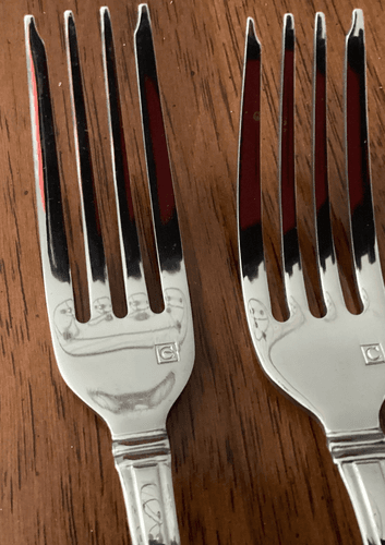 French Rooster Elite Cuisinart Set of 2 Salad Fork Exc Used Stainless ...