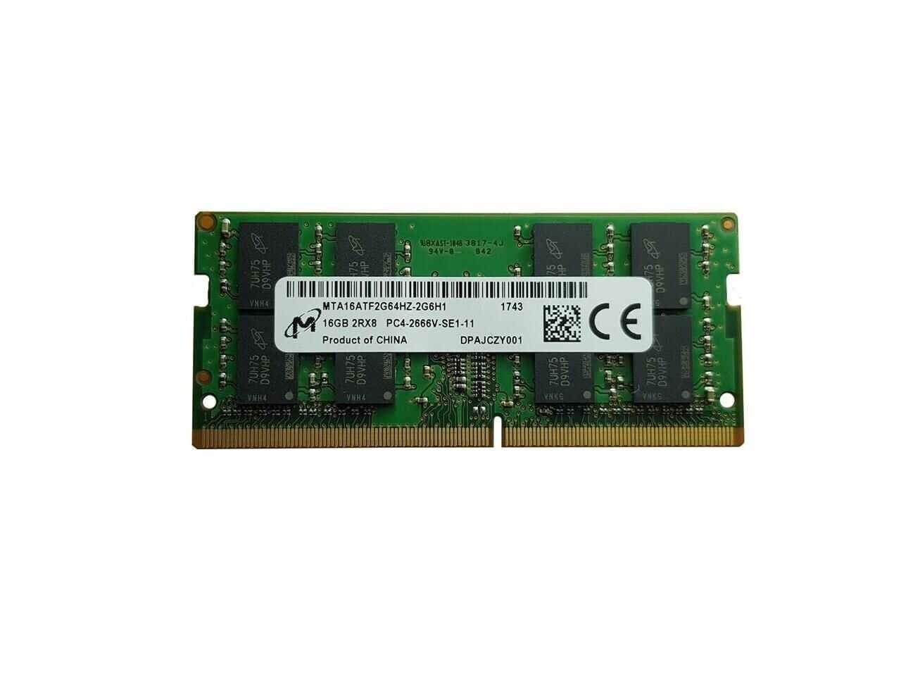 Micron 16gb Ddr4-2666 SODIMM Memory Mta16atf2g64hz-2g6j1 for sale ...