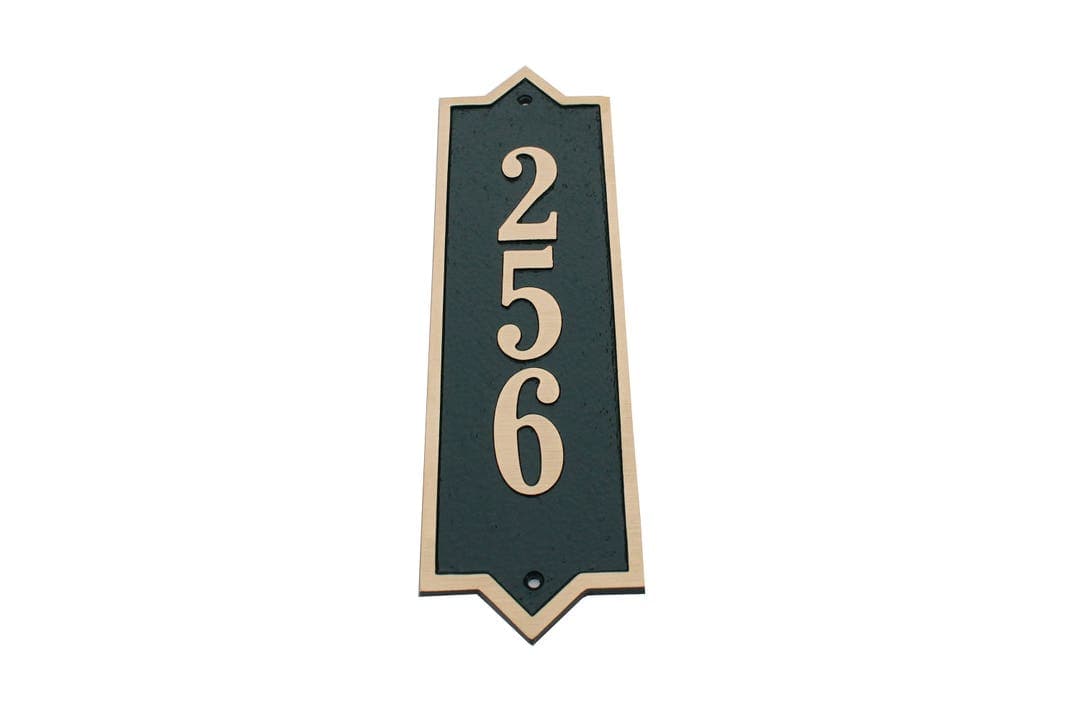 Majestic MFG Brass Vertical Address Plaques House Numbers ** Made in ...