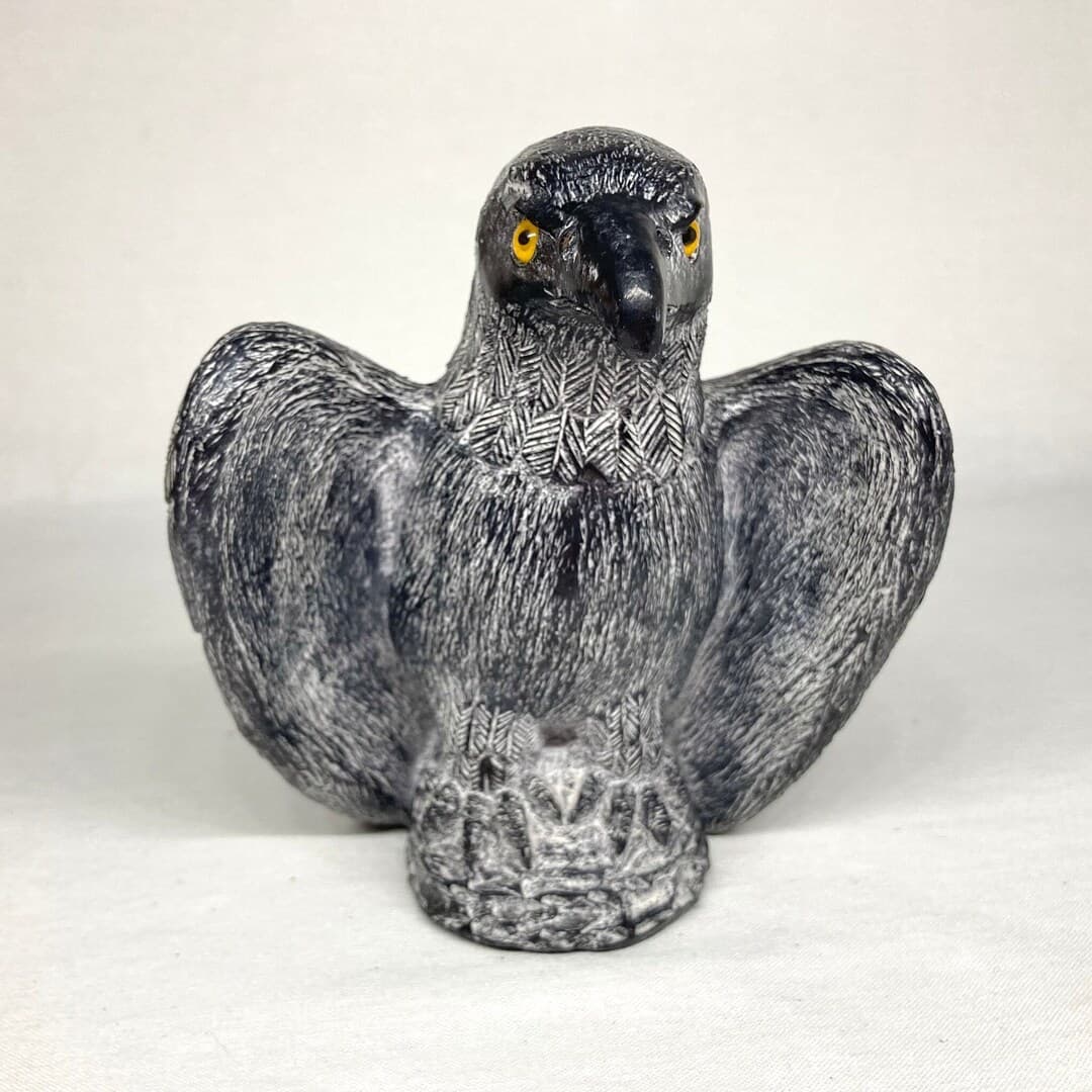 Wolf Original Canada Soapstone Carved Eagle Sculpture - Etsy
