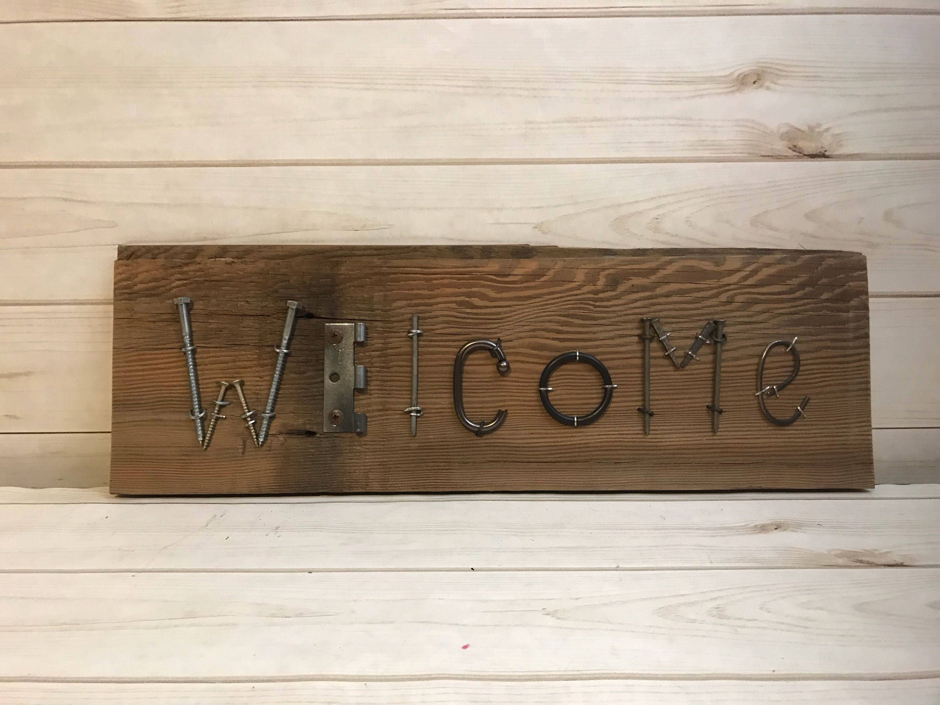 Welcome Sign Reclaimed Wood Welcome Sign Gifts for the Home - Etsy