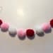 Valentine Garland, Pom Pom Garland, Modern Valentine Decor, Red and ...
