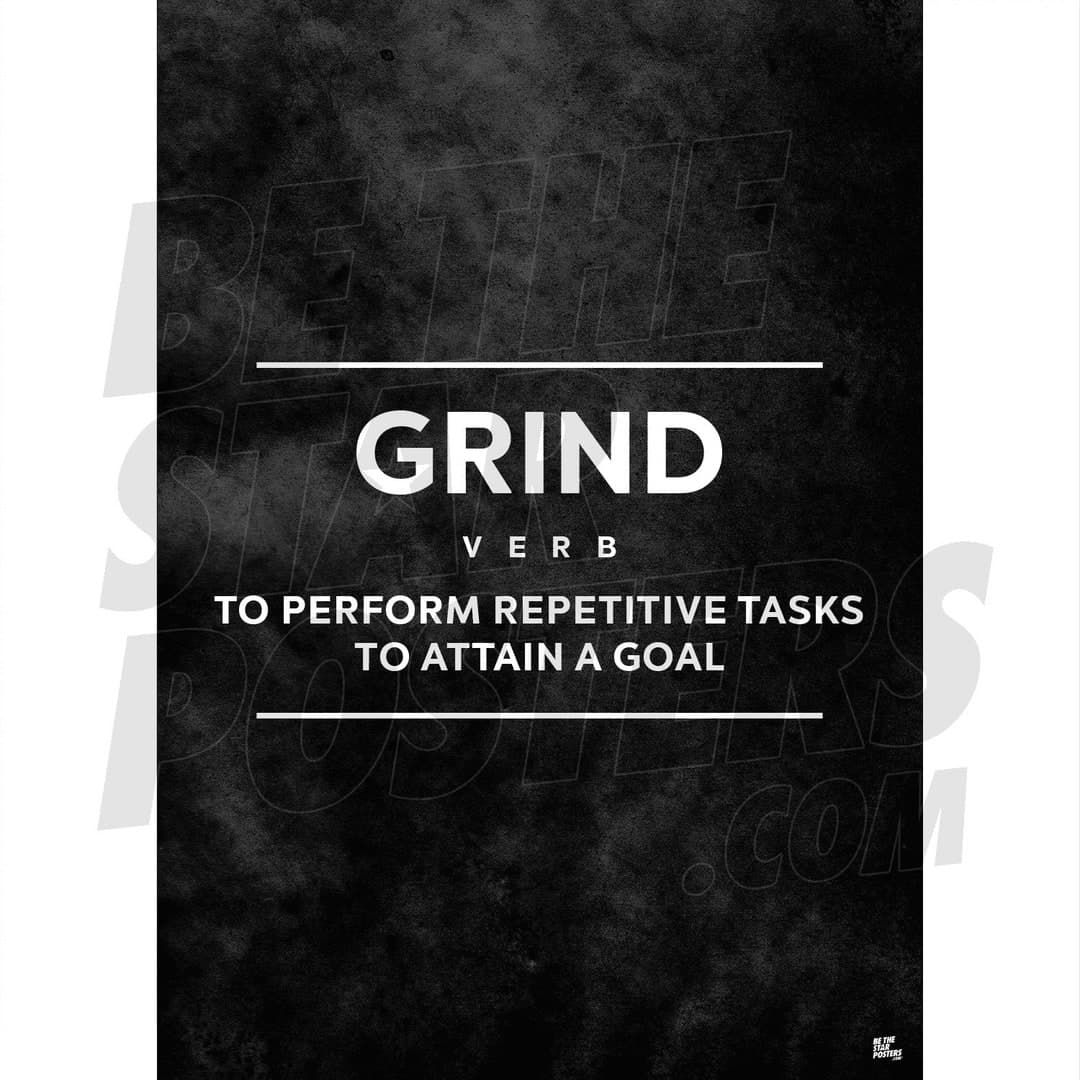 Grind Gym Motivational Fitness Poster A4 / A3 Sizes Plus Framed Option ...