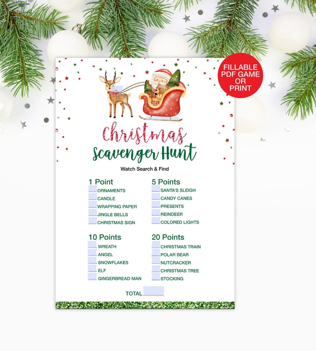 Christmas Scavenger Hunt, Family Office Christmas Games,christmas Party ...