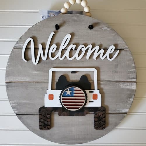 Off-road Vehicle Welcome Sign Interchangeable SUV Door Hanger - Etsy