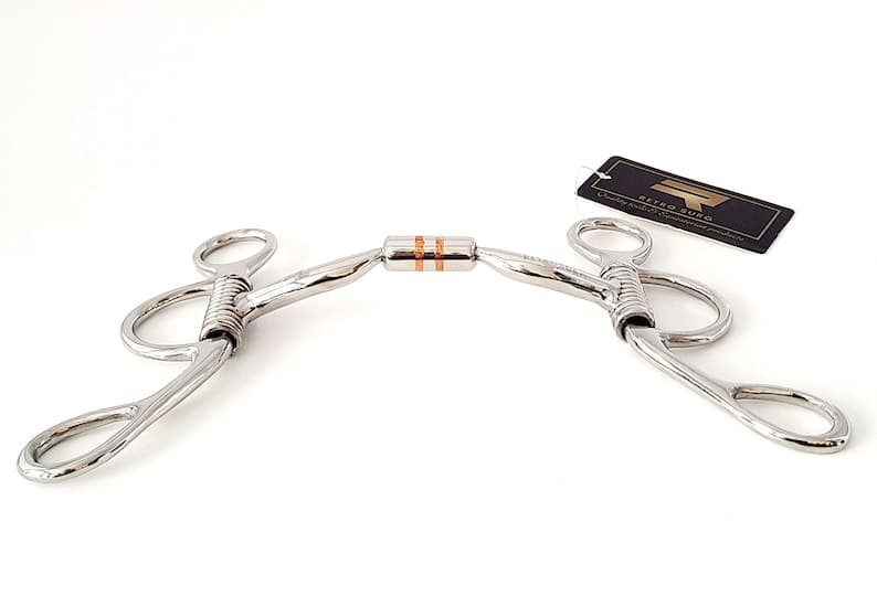 Western Argentine Low Port Barrel Curb Bit With Copper Inlay Roller ...