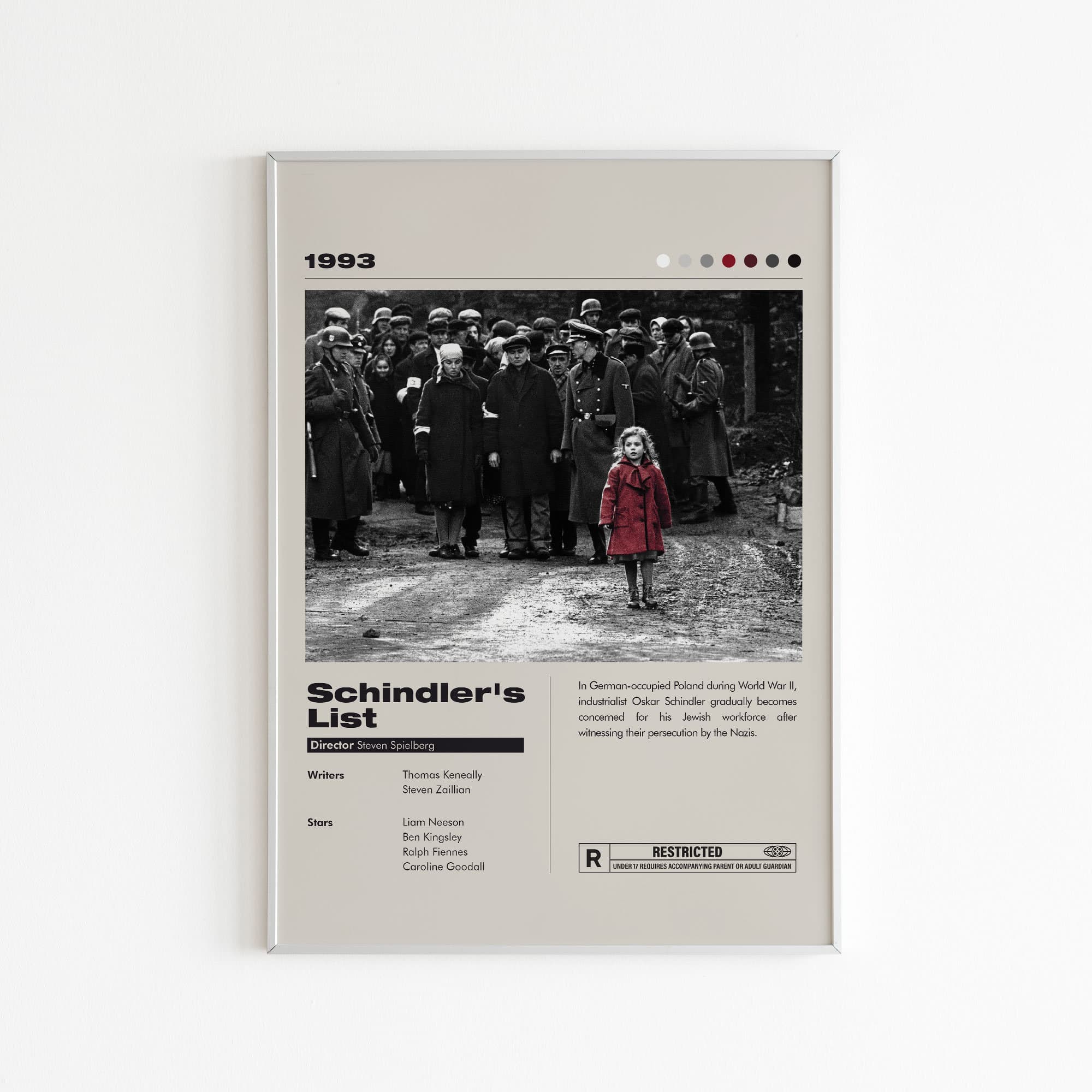 Schindlers List Minimalist Poster