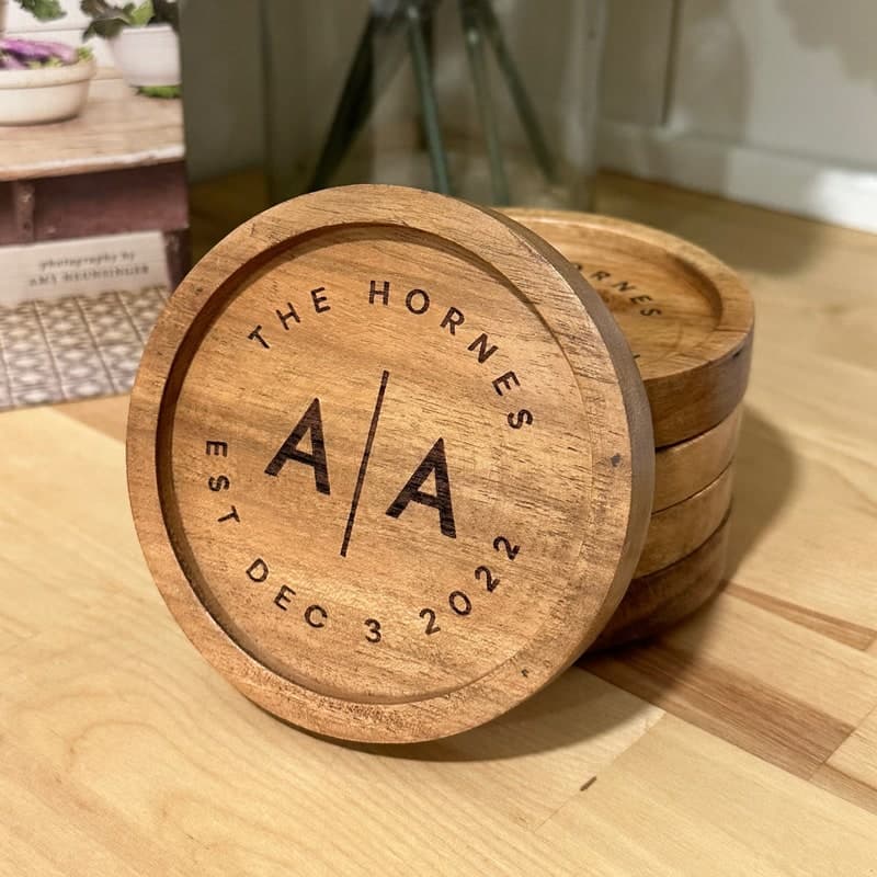 Personalized Wood Coasters - Etsy