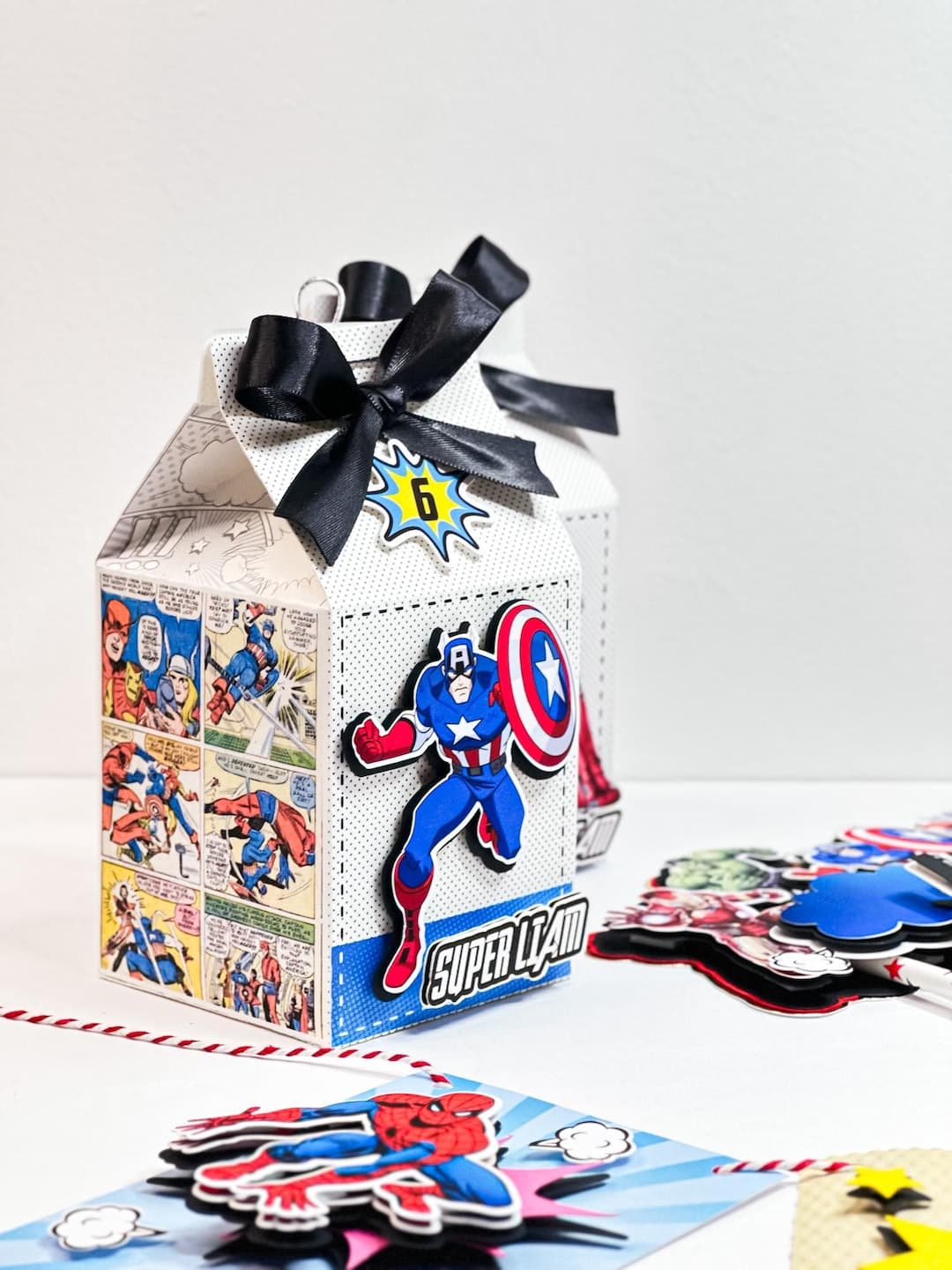 Comic Book Favor Boxes, Superhero Birthday Party Decorations - Etsy