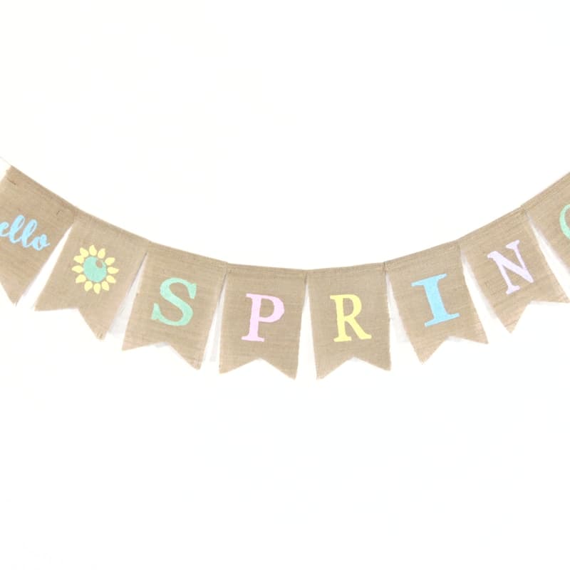 Spring Burlap Banner - Etsy
