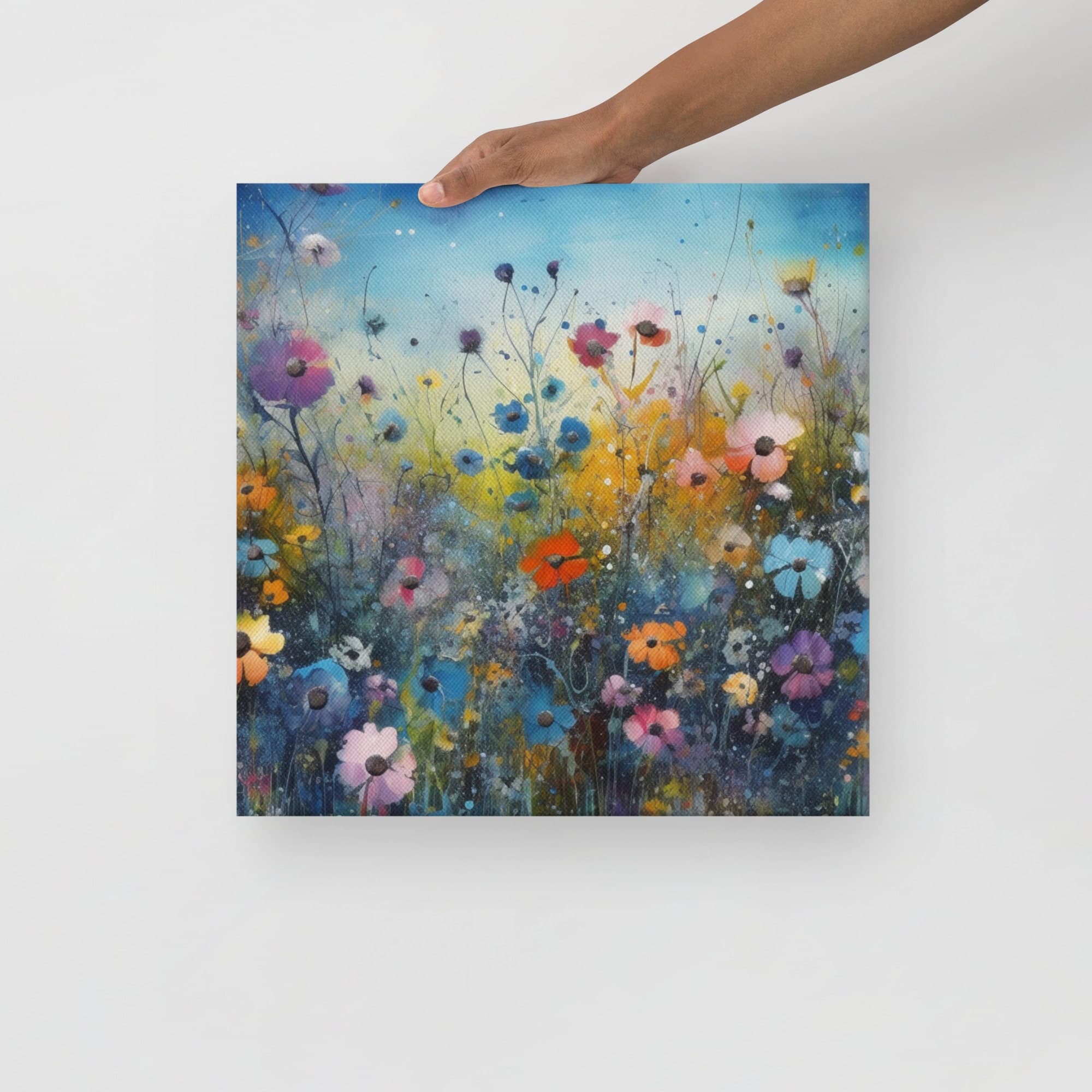 Indigo Flower Art Landscape Design Wall Art Floral Fields Meadow Poster ...