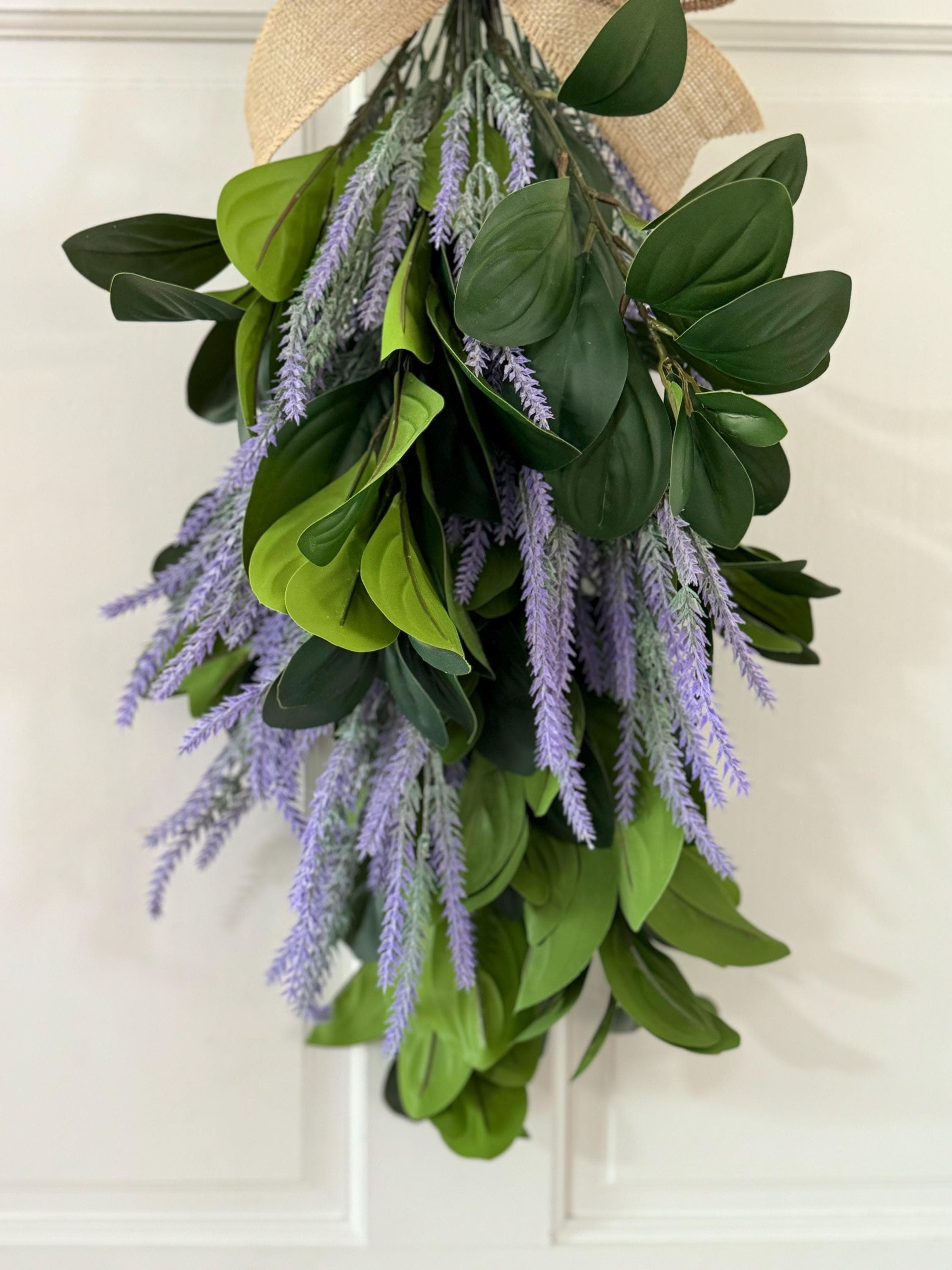 Lavender Door Swag, Featuring Real Faux Touch Greenery. Perfect for ...