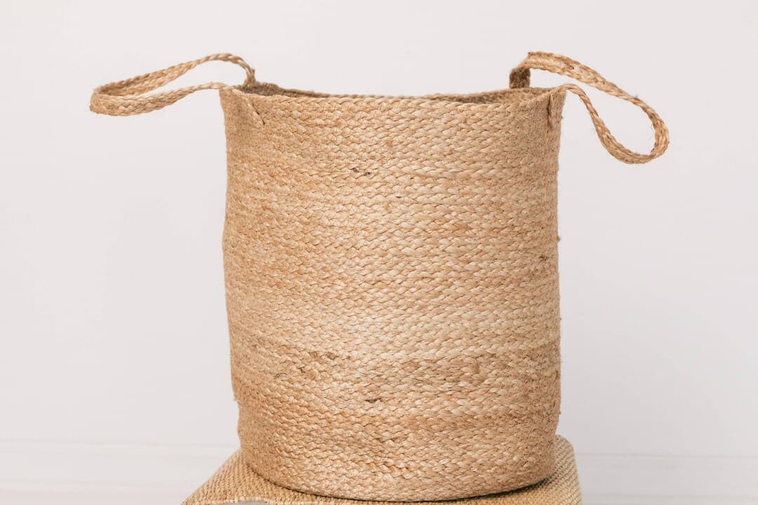 Braided Jute Storage Basket - Etsy
