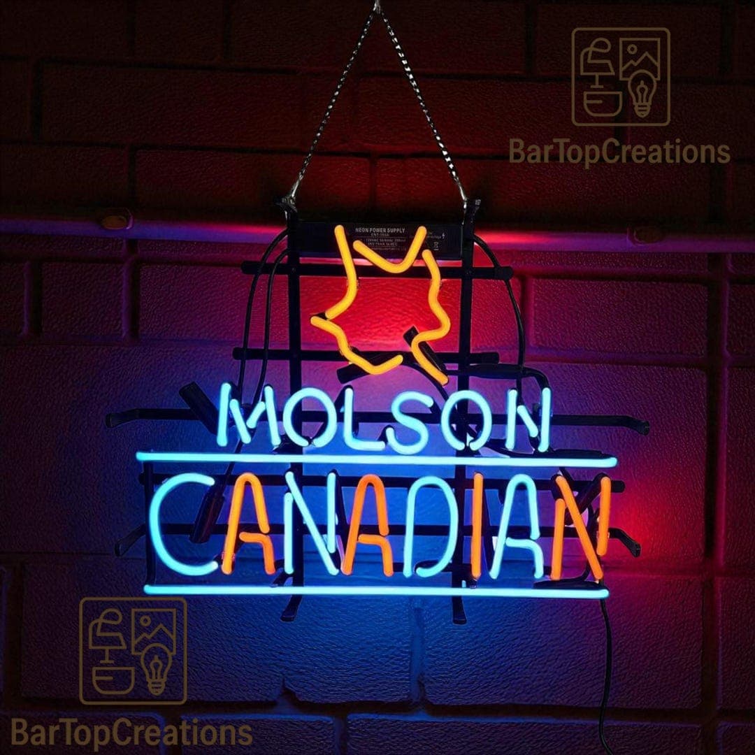 Molson Canadian Neon Sign | Maple Leaf Beer Bar Light | Vintage Pub ...