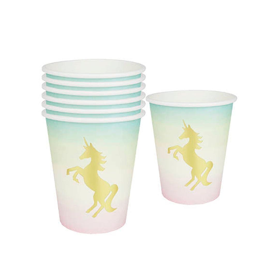 Unicorn Party Cups Unicorn Birthday Party Unicorn Cups Unicorn Plates ...