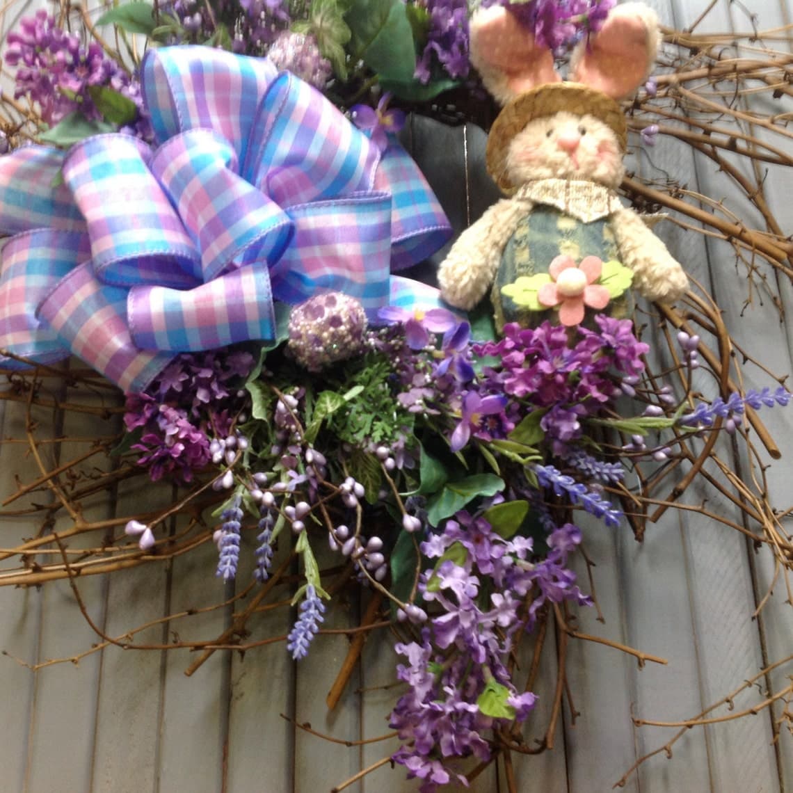 Wispy Easter Wreath/easter/lavender/floral - Etsy