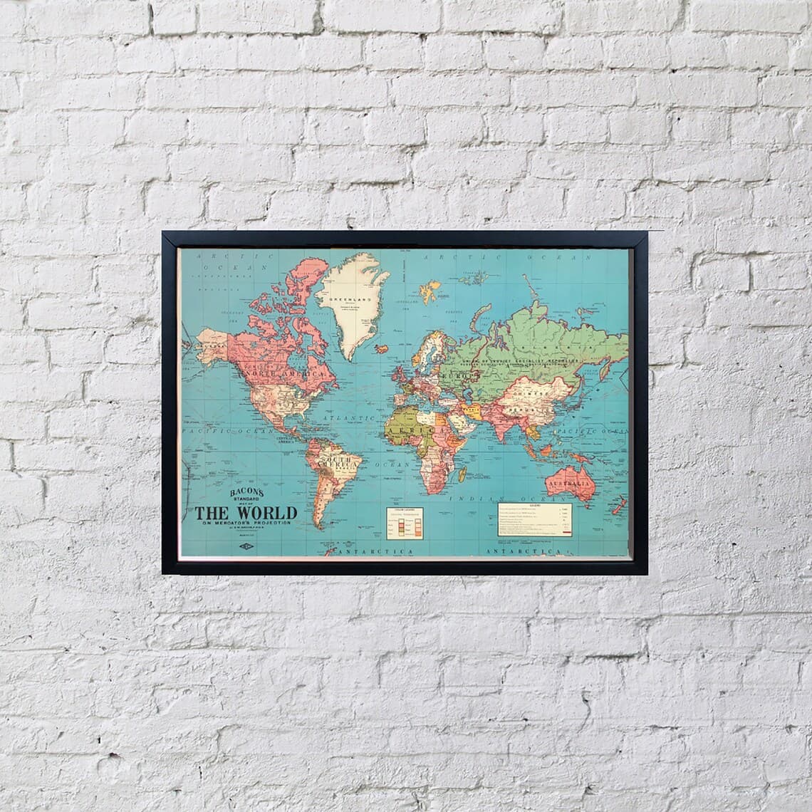Framed World Map Push Pin Travel Map Wall Art - Etsy