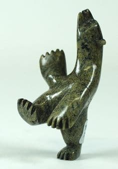 'Inuit: Dancing Bear' stone carving Mosesee Pootoogook Soapstone ...