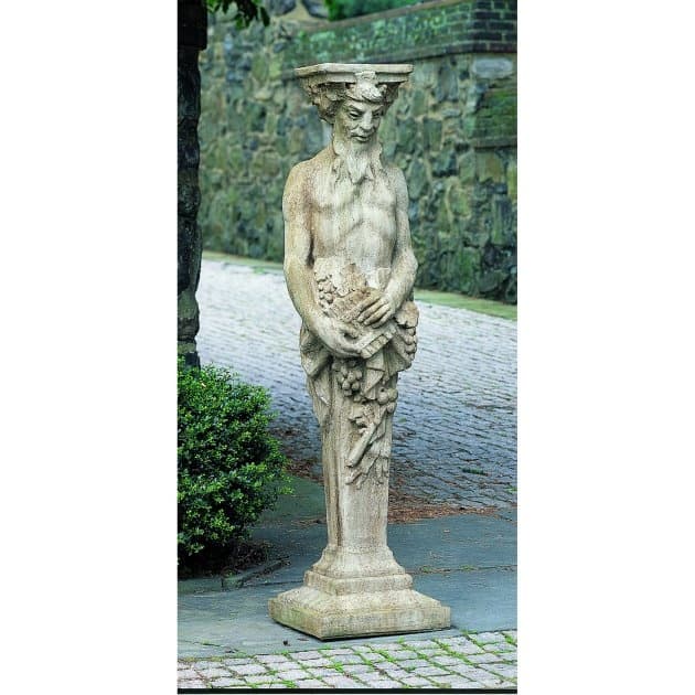 Campania International Tall Satyr Cast Stone Garden Statue | Stone ...