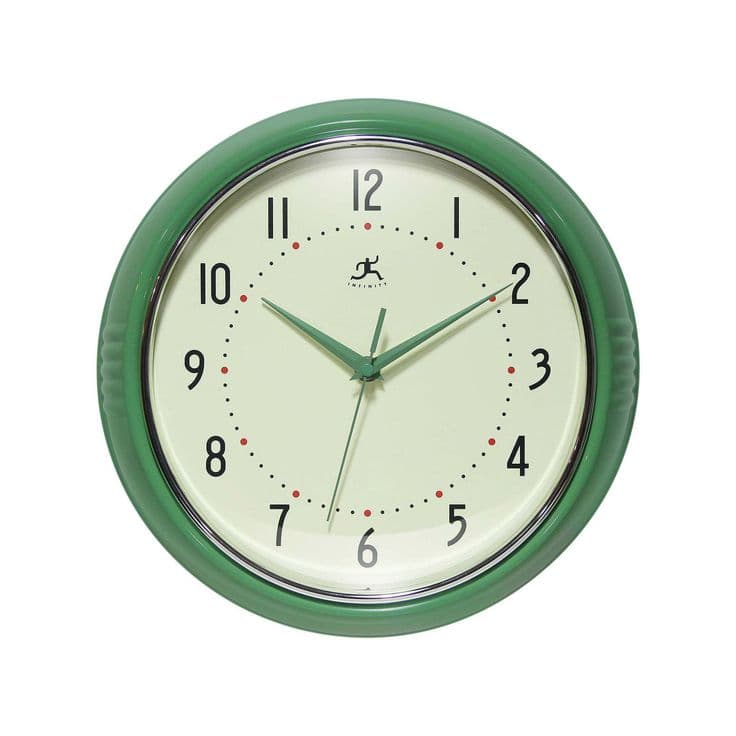 Infinity Instruments Retro Round Wall Clock | Round wall clocks ...