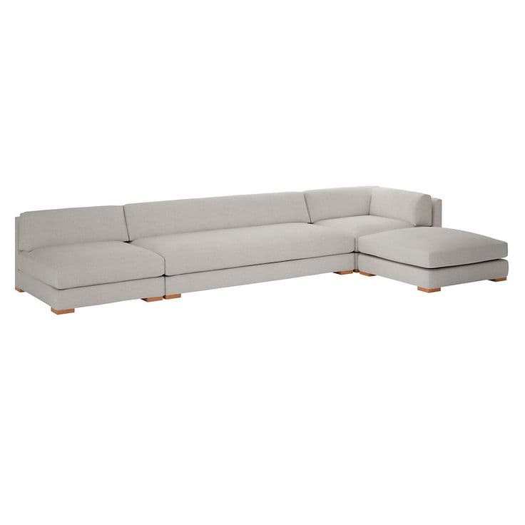 Modern Piazza 4-Piece Modular Full Sofa Sectional | CB2