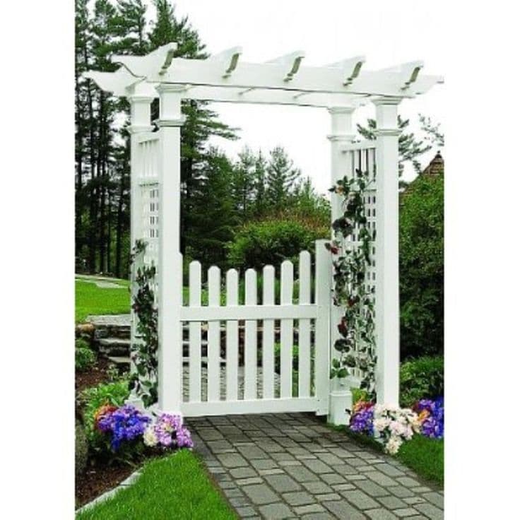 New England Arbors Decorative FAIRFIELD DELUXE Garden Patio Arch w ...
