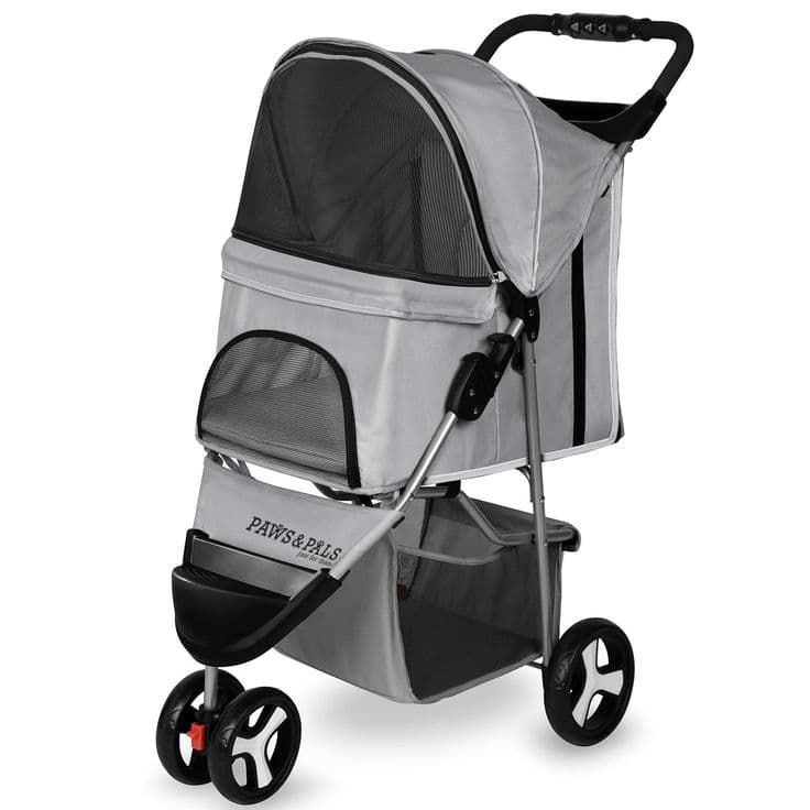 Paws & Pals 3 Wheeler Elite Jogger Pet Stroller Cat/Dog Easy to Walk ...