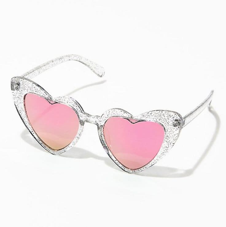 Glitter Heart Sunglasses | Heart sunglasses, Heart shaped glasses ...