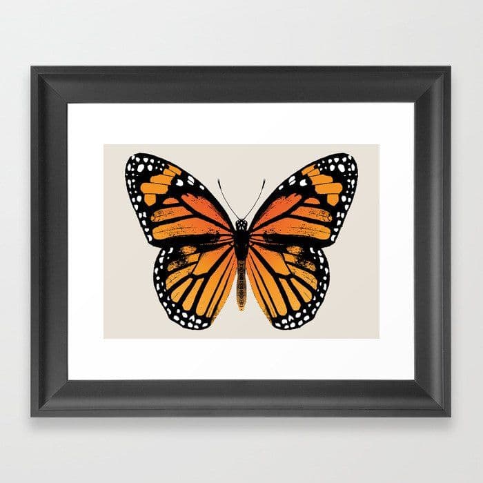 Monarch Butterfly Framed Art Print | Vintage Style | Society6