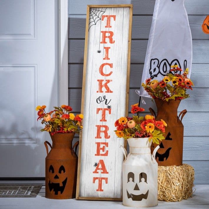 Wooden Halloween Porch Sign, 48" in 2024 | Halloween porch sign ...