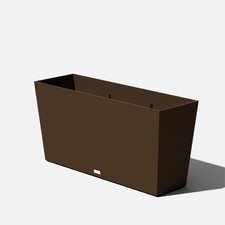 Veradek Midori 39 in. Espresso Plastic Long Trough Planter, Brown