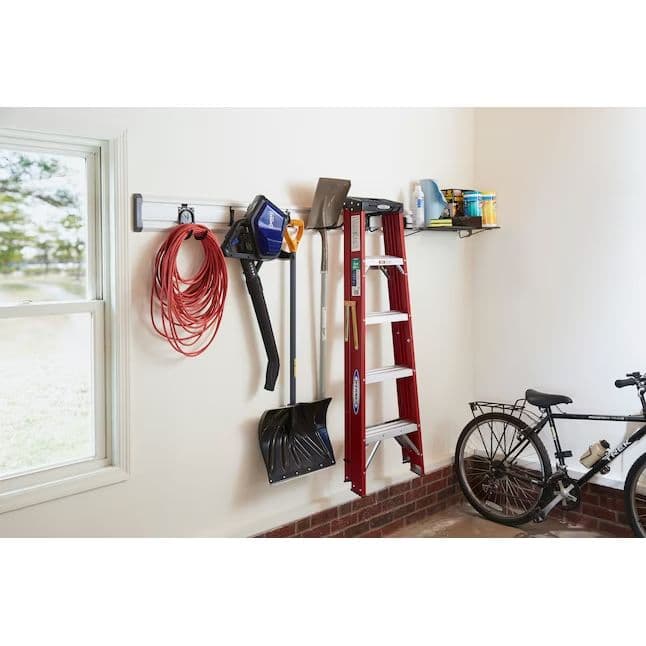 Gladiator GearTrack 12-Piece 48-in Light Gray Multipurpose Storage Rail ...