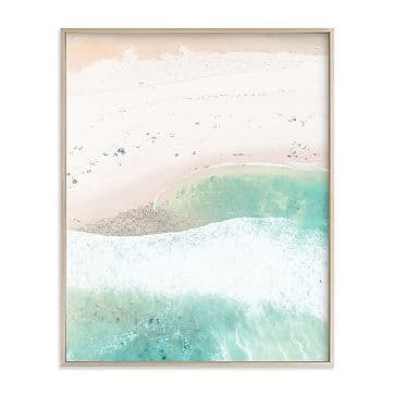 Wave Shapes Framed Wall Art by Minted for West Elm | Beach canvas wall ...