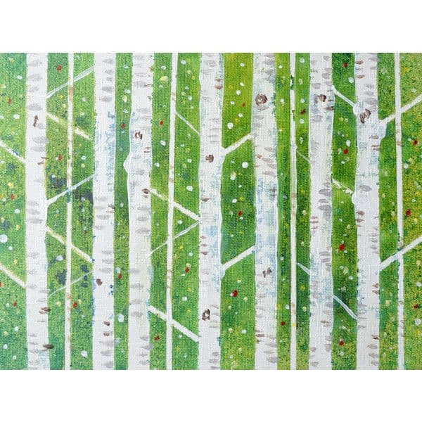 Birch Trees in Spring Canvas Painting