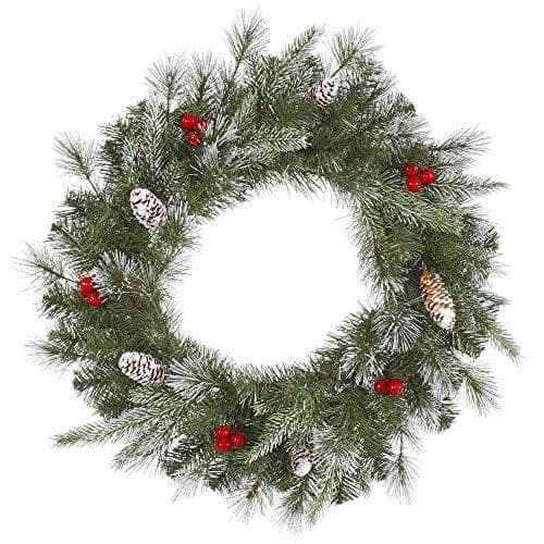Frosted Pine Berry Wreath with 102 Tips