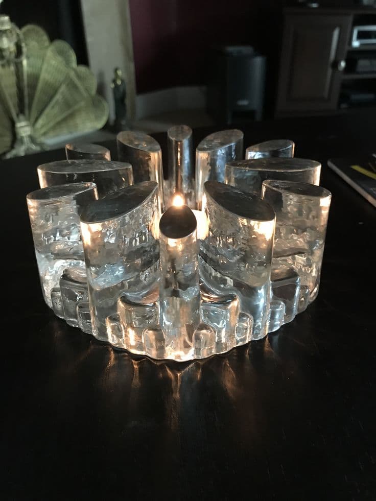 Cut Glass Votive Candle Holder